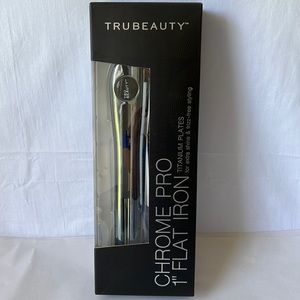 Trubeauty Chrome Pro 1” Flat Iron Titanium Plates New